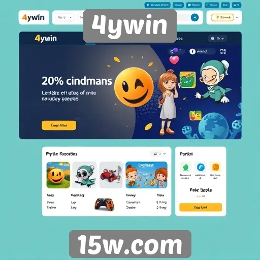 Experiência de navegação e design do site 4ywin